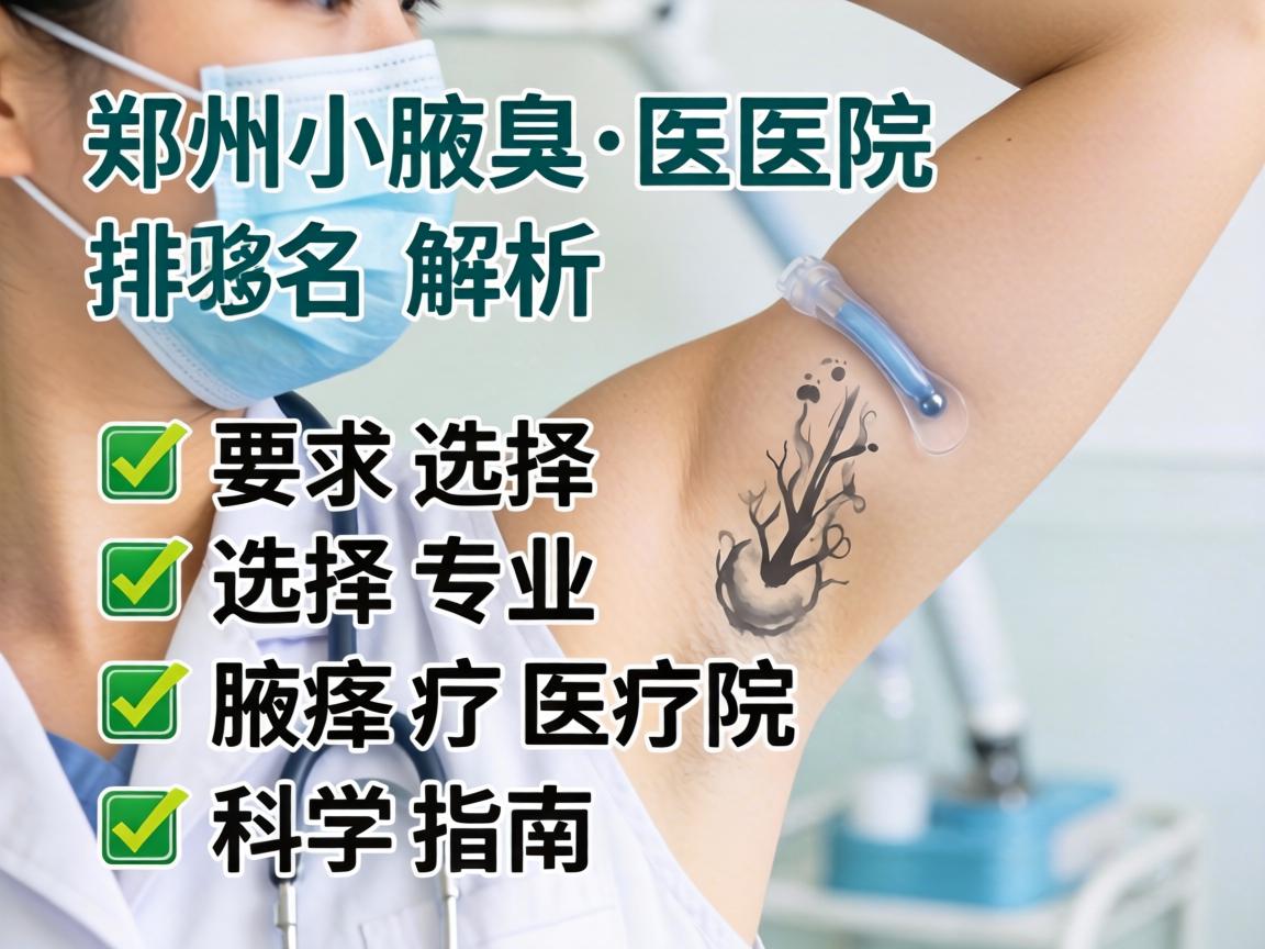 郑州腋臭医院排名解析，选择专业腋臭医院的科学指南