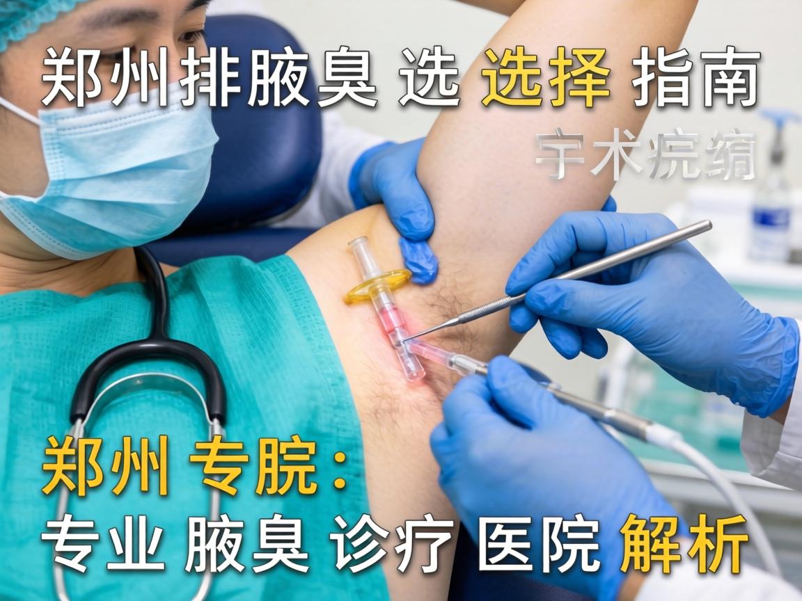 郑州腋臭手术医院选择指南，郑州专业腋臭诊疗医院解析
