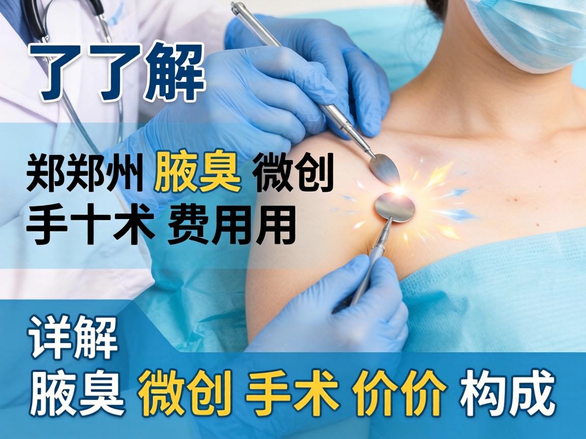 了解郑州腋臭微创手术费用，详解腋臭微创手术价格构成