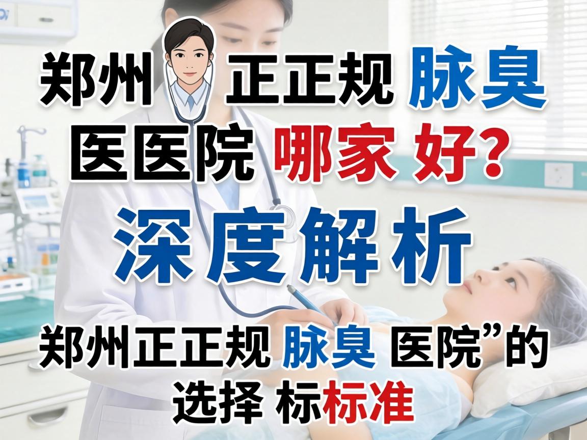 郑州正规腋臭医院哪家好？深度解析郑州正规腋臭医院的选择标准