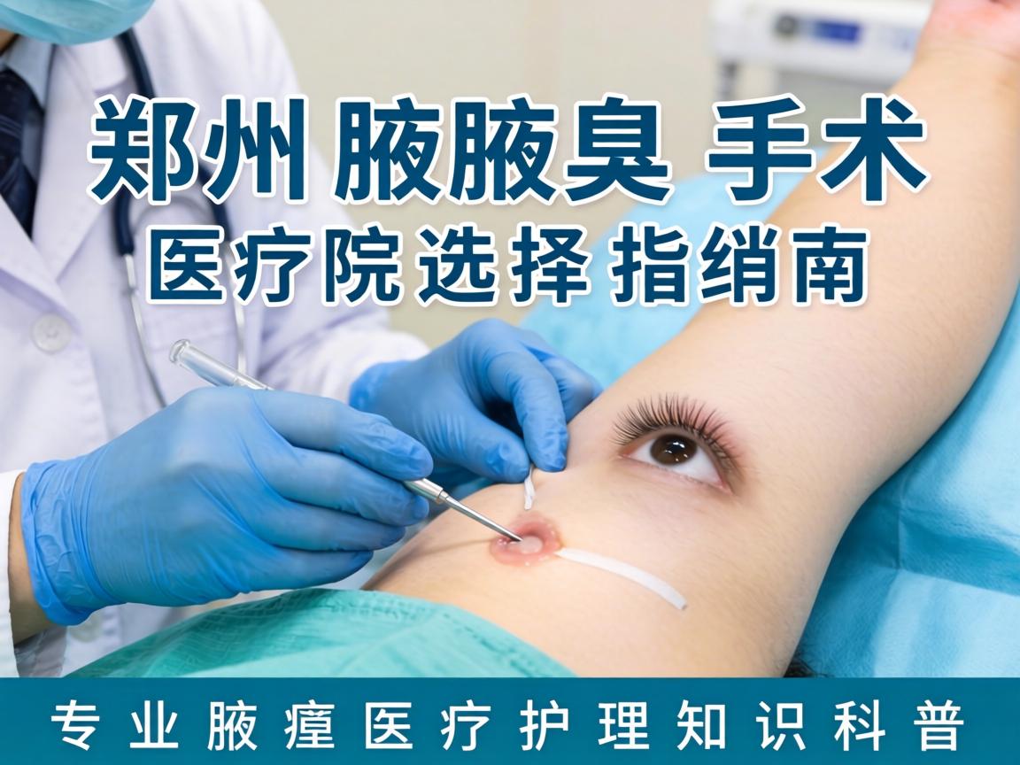 郑州腋臭手术医院选择指南，专业腋臭医疗护理知识科普