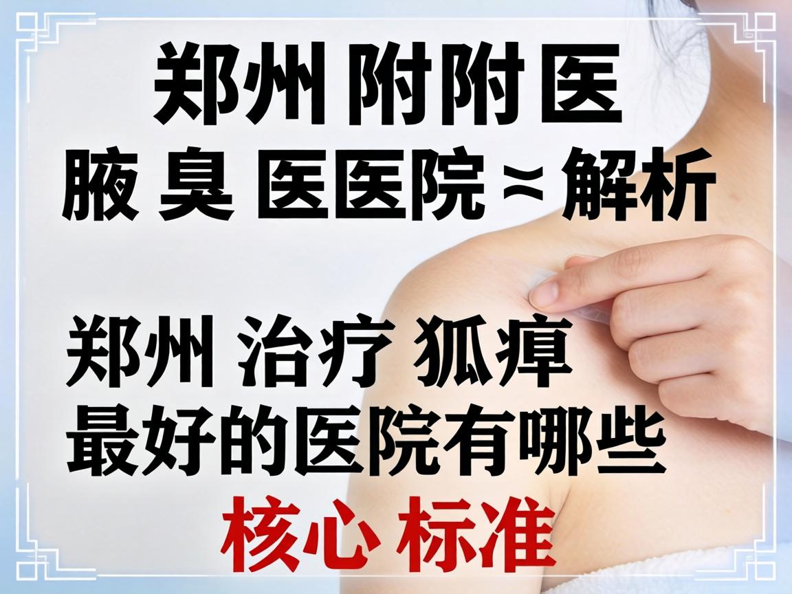 郑州附医腋臭医院解析，郑州治疗狐臭最好的医院有哪些核心标准