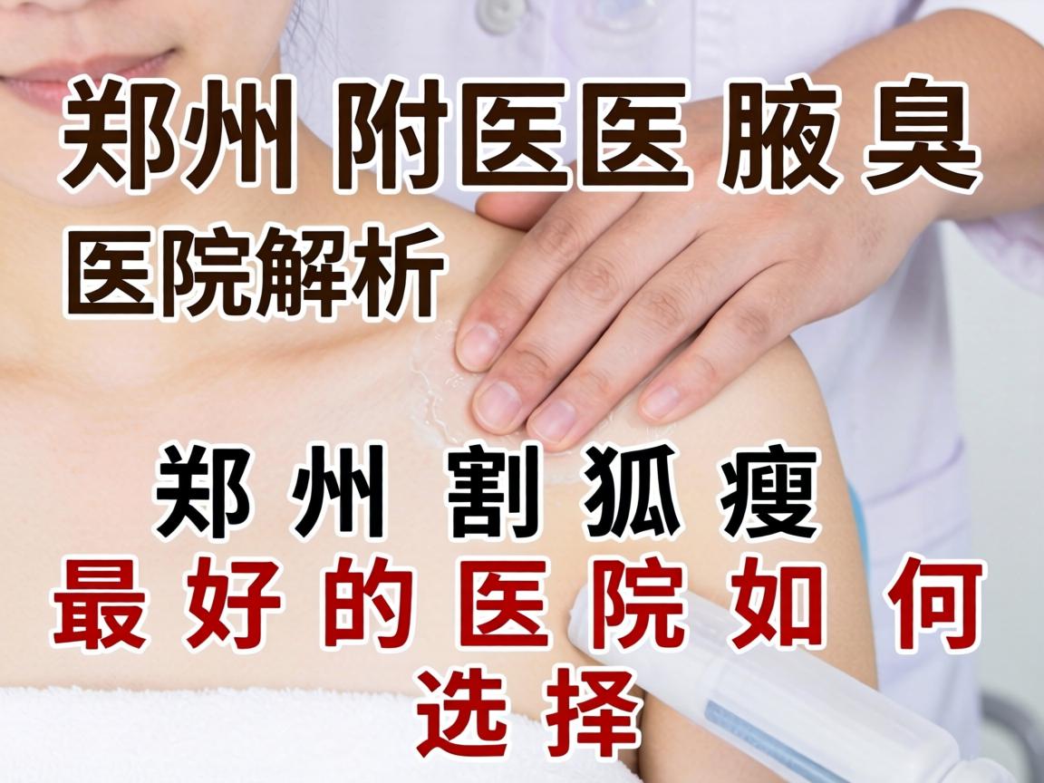 郑州附医腋臭医院解析，郑州割狐臭最好的医院如何选择