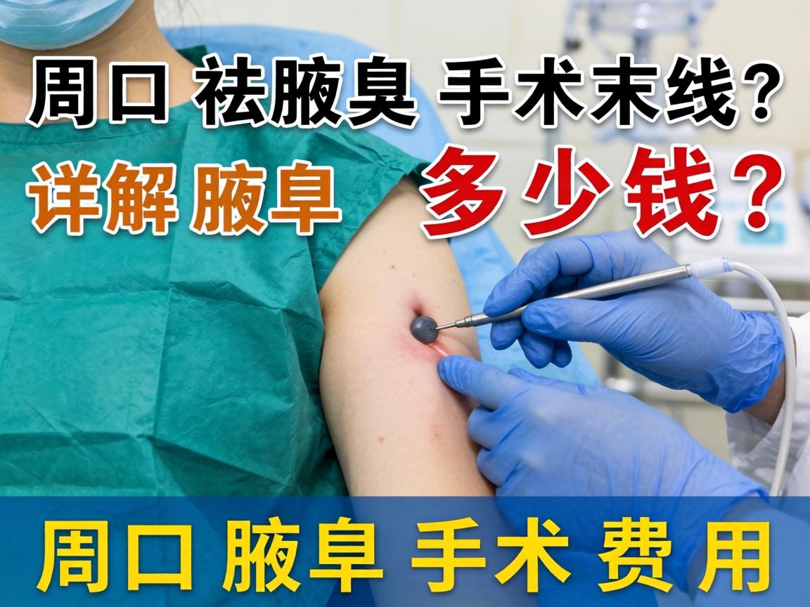 周口祛腋臭手术多少钱？详解周口腋臭手术费用