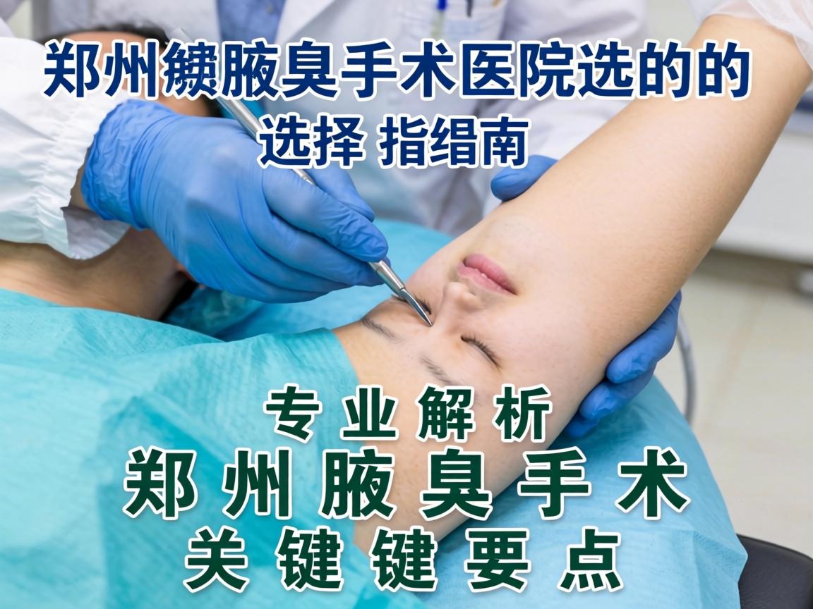 郑州腋臭手术医院选择指南，专业解析郑州腋臭手术关键要点