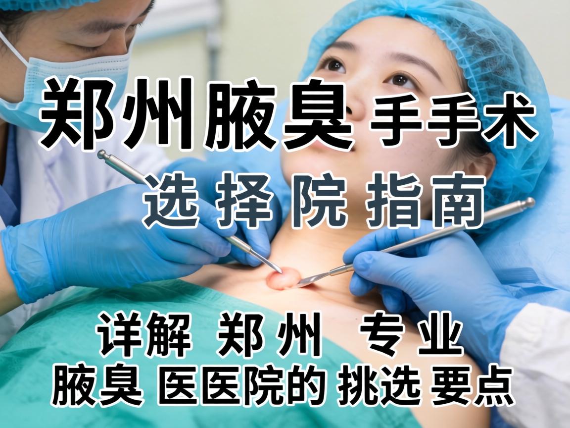 郑州腋臭手术医院选择指南，详解郑州专业腋臭医院的挑选要点