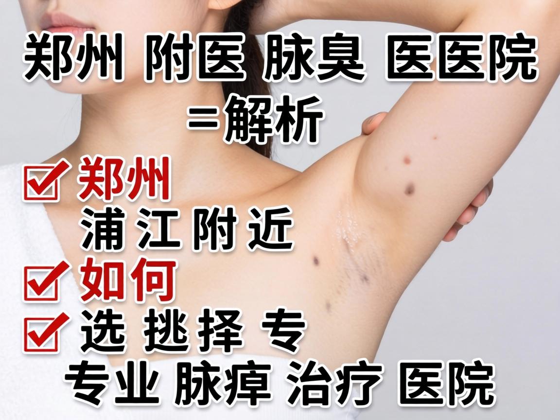 郑州附医腋臭医院解析，在郑州浦江附近如何选择专业腋臭治疗医院