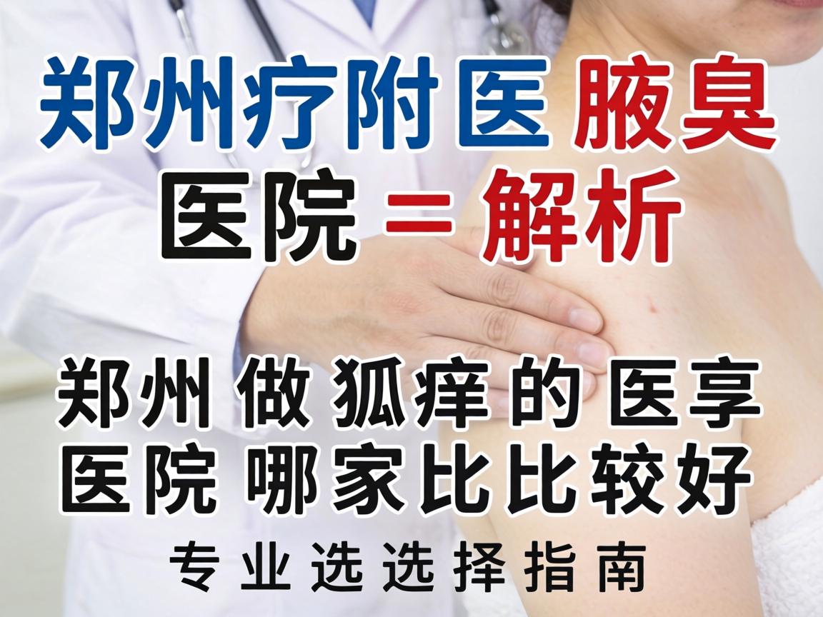 郑州附医腋臭医院解析，郑州做狐臭的医院哪家比较好，专业选择指南