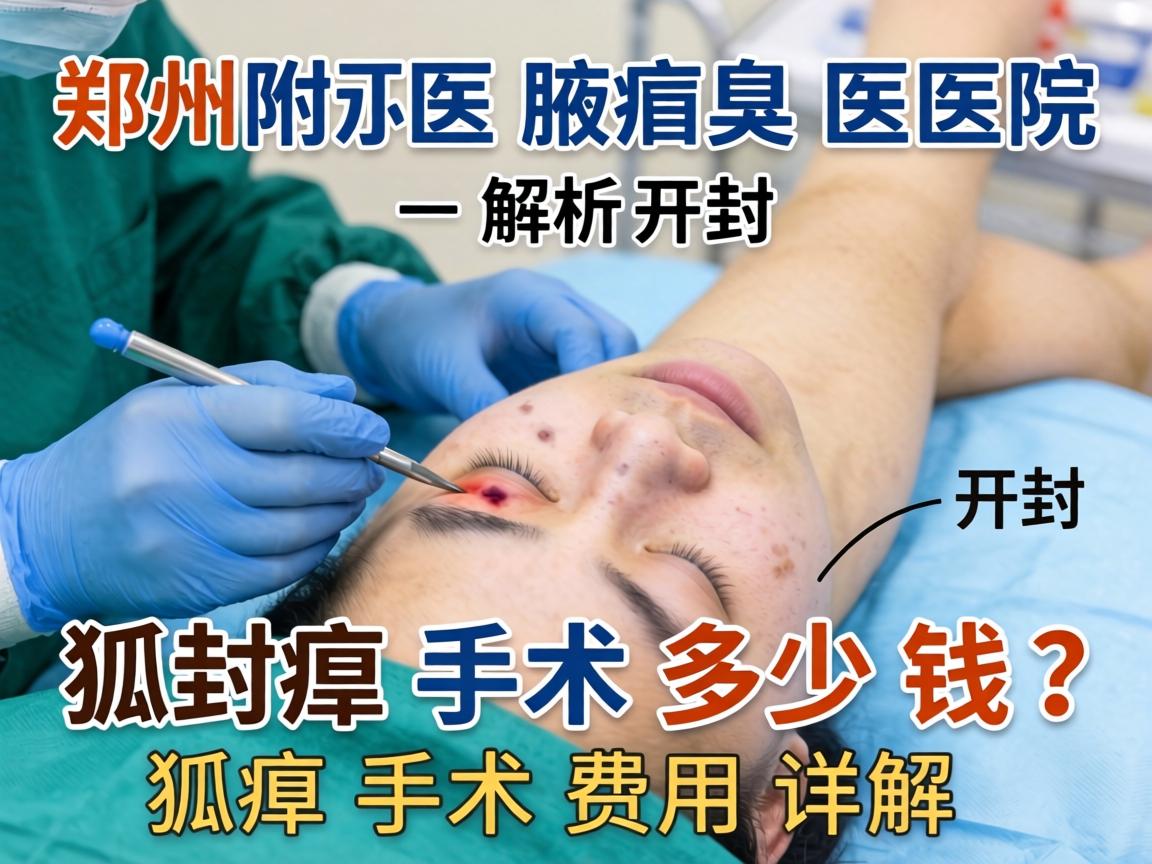 郑州附医腋臭医院解析，开封狐臭手术多少钱？狐臭手术费用详解