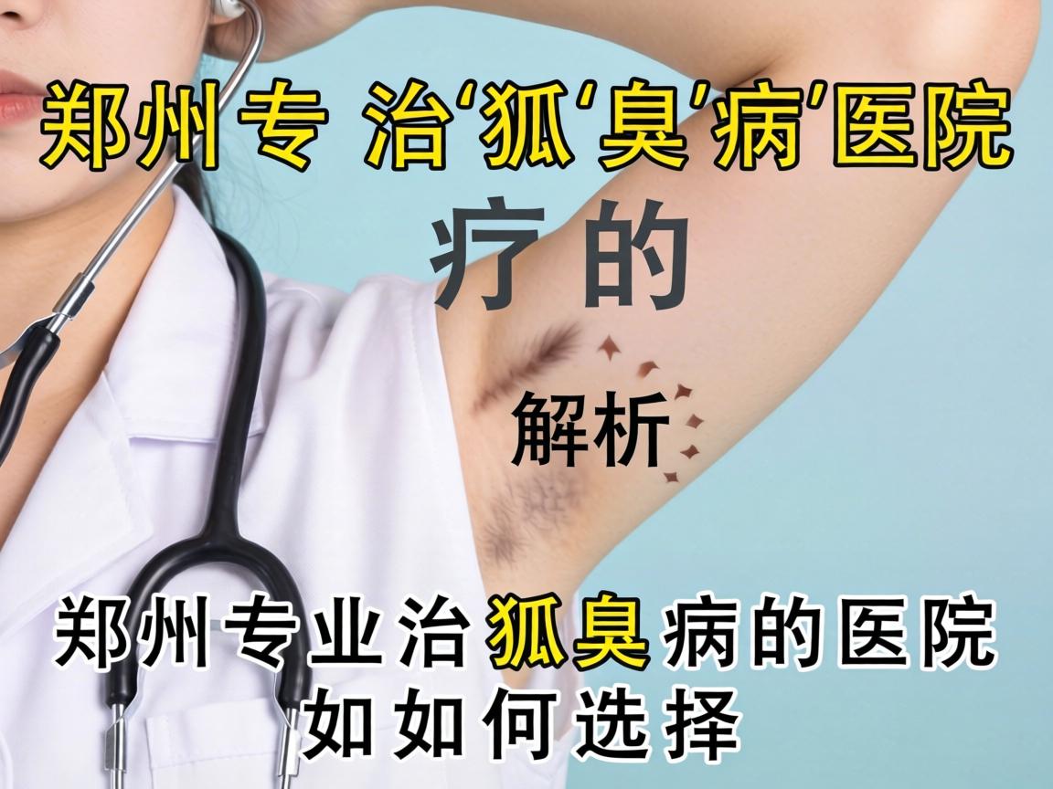 郑州治狐臭病的医院解析，郑州专业治狐臭病的医院如何选择