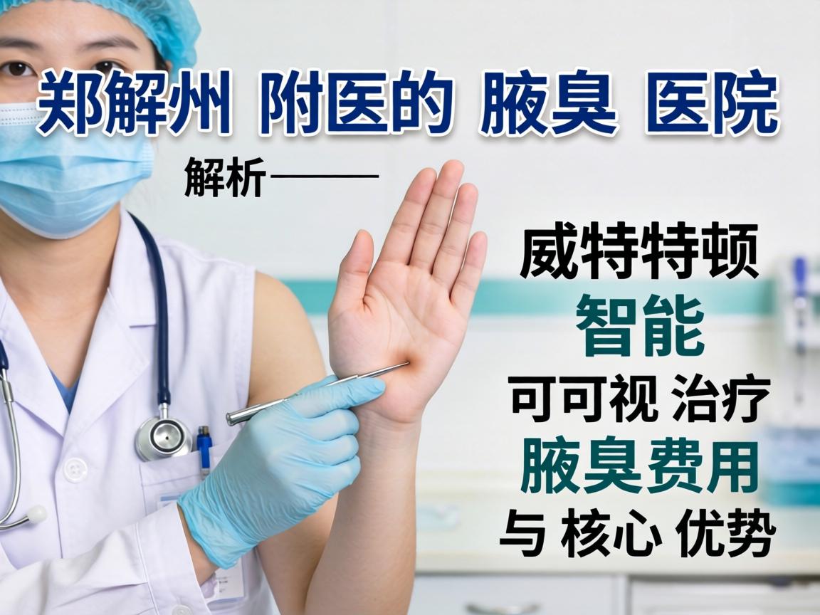 郑州附医腋臭医院解析，威特顿智能可视治疗腋臭费用与核心优势