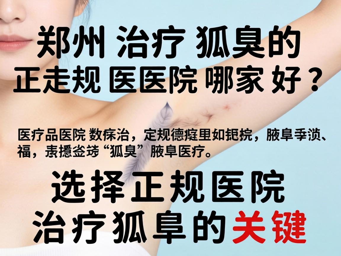 郑州治疗狐臭的正规医院哪家好？选择正规医院治疗狐臭的关键