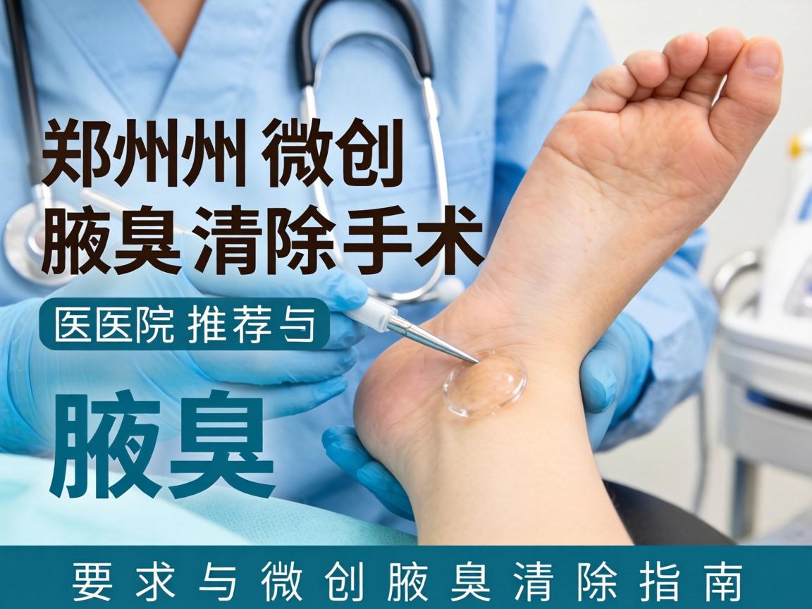 郑州微创腋臭清除手术医院推荐与微创腋臭清除指南