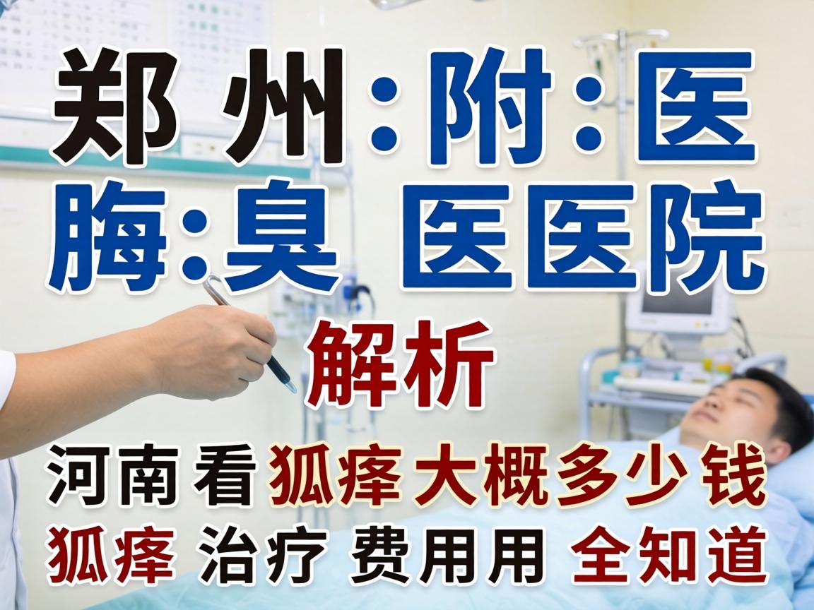 郑州附医腋臭医院解析，河南看狐臭大概多少钱，狐臭治疗费用全知道