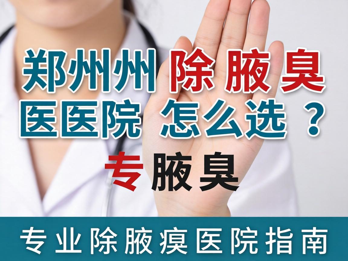 郑州除腋臭医院怎么选？专业除腋臭医院指南