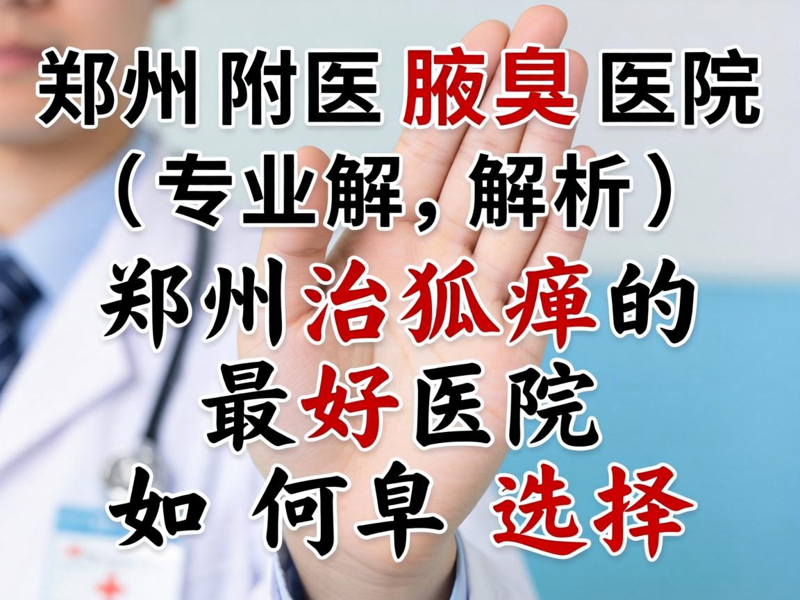 郑州附医腋臭医院专业解析，郑州治狐臭的最好医院如何选择