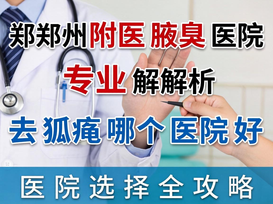 郑州附医腋臭医院专业解析，去狐臭哪个医院好，医院选择全攻略