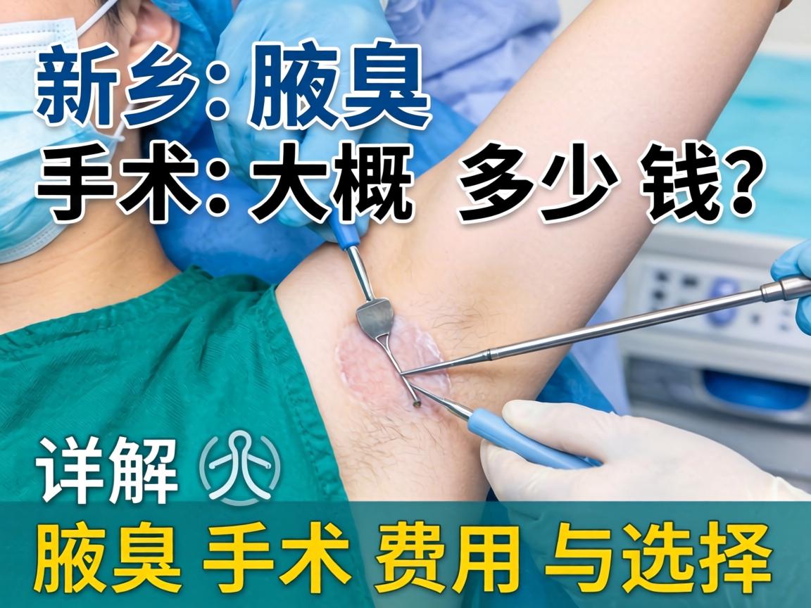 新乡腋臭手术大概多少钱？详解腋臭手术费用与选择