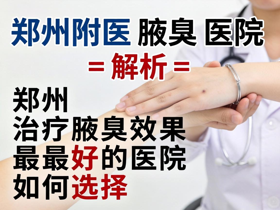 郑州附医腋臭医院解析，郑州治疗腋臭效果最好的医院如何选择