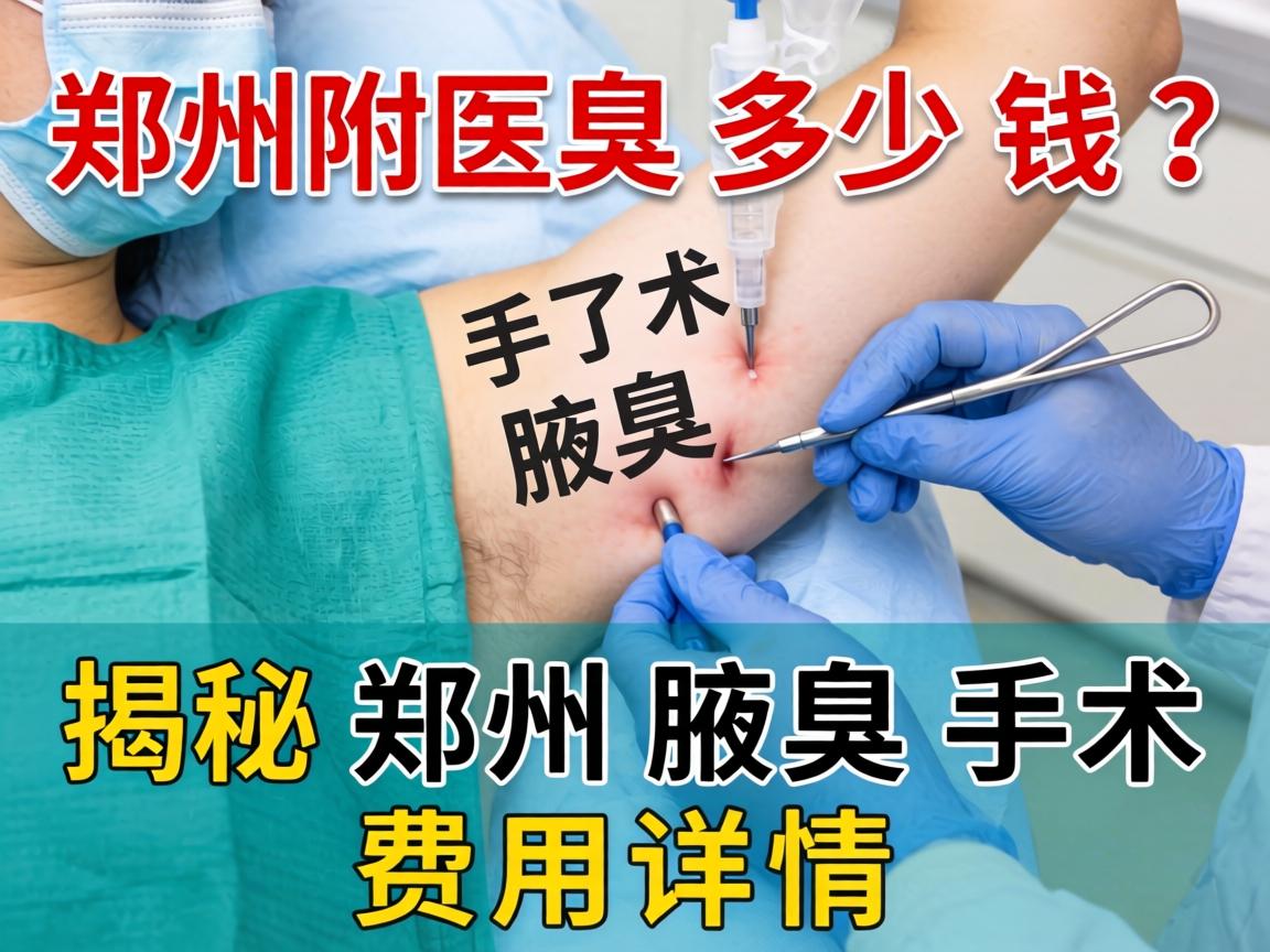 郑州附医腋臭手术多少钱？揭秘郑州腋臭手术费用详情