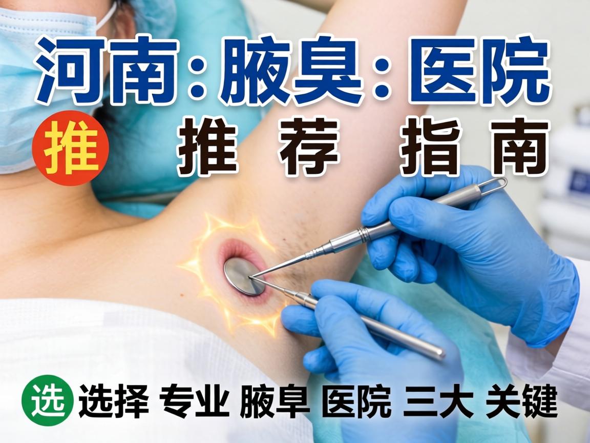 河南腋臭医院推荐指南，选择专业腋臭医院的三大关键