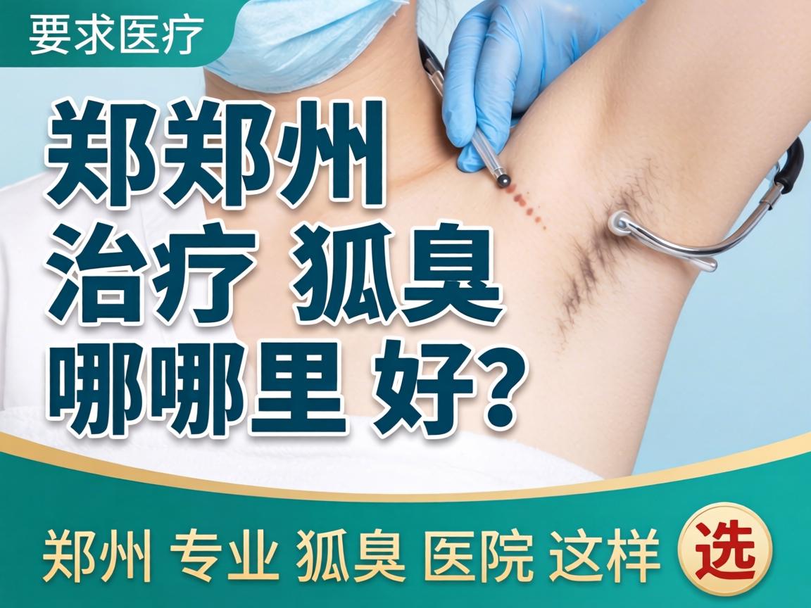 郑州治疗狐臭哪里好？郑州专业狐臭医院这样选