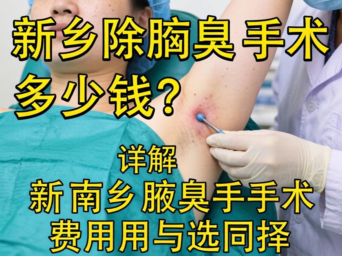 新乡除腋臭手术多少钱？详解新乡腋臭手术费用与选择