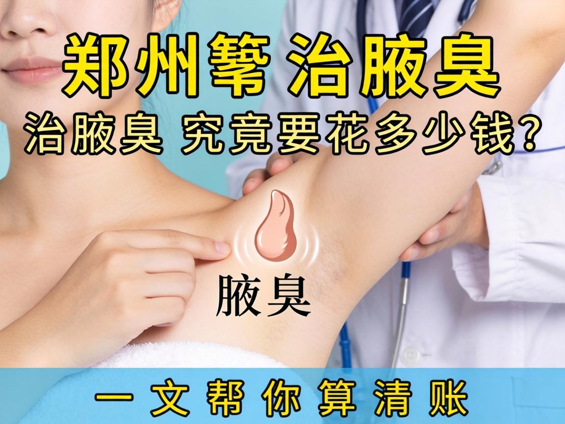 郑州治腋臭，治腋臭究竟要花多少钱？一文帮你算清账