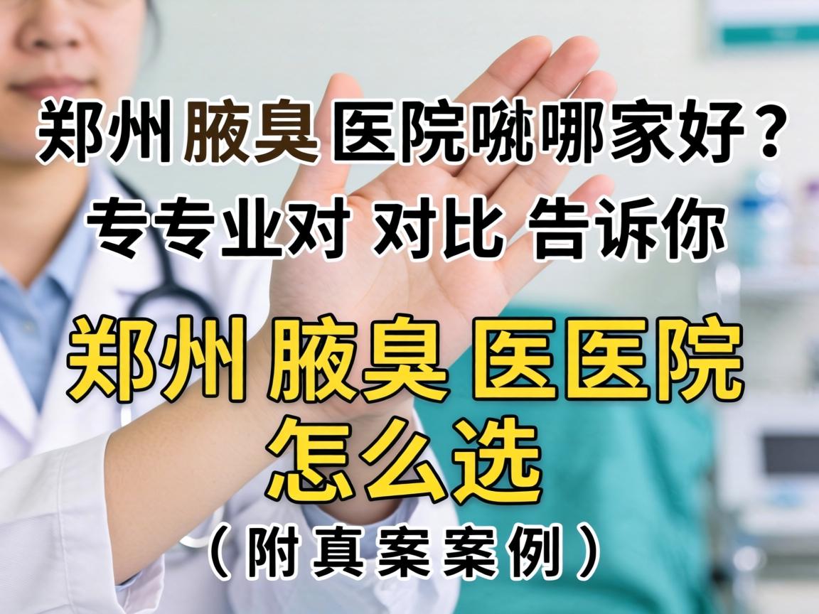 郑州腋臭医院哪家好？专业对比告诉你郑州腋臭医院怎么选（附真实案例）
