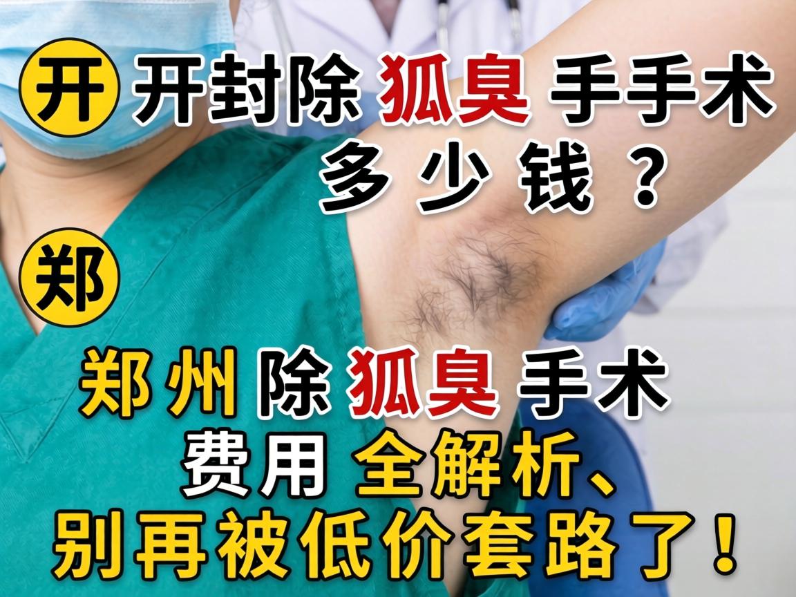 开封除狐臭手术多少钱？郑州除狐臭手术费用全解析，别再被低价套路了！
