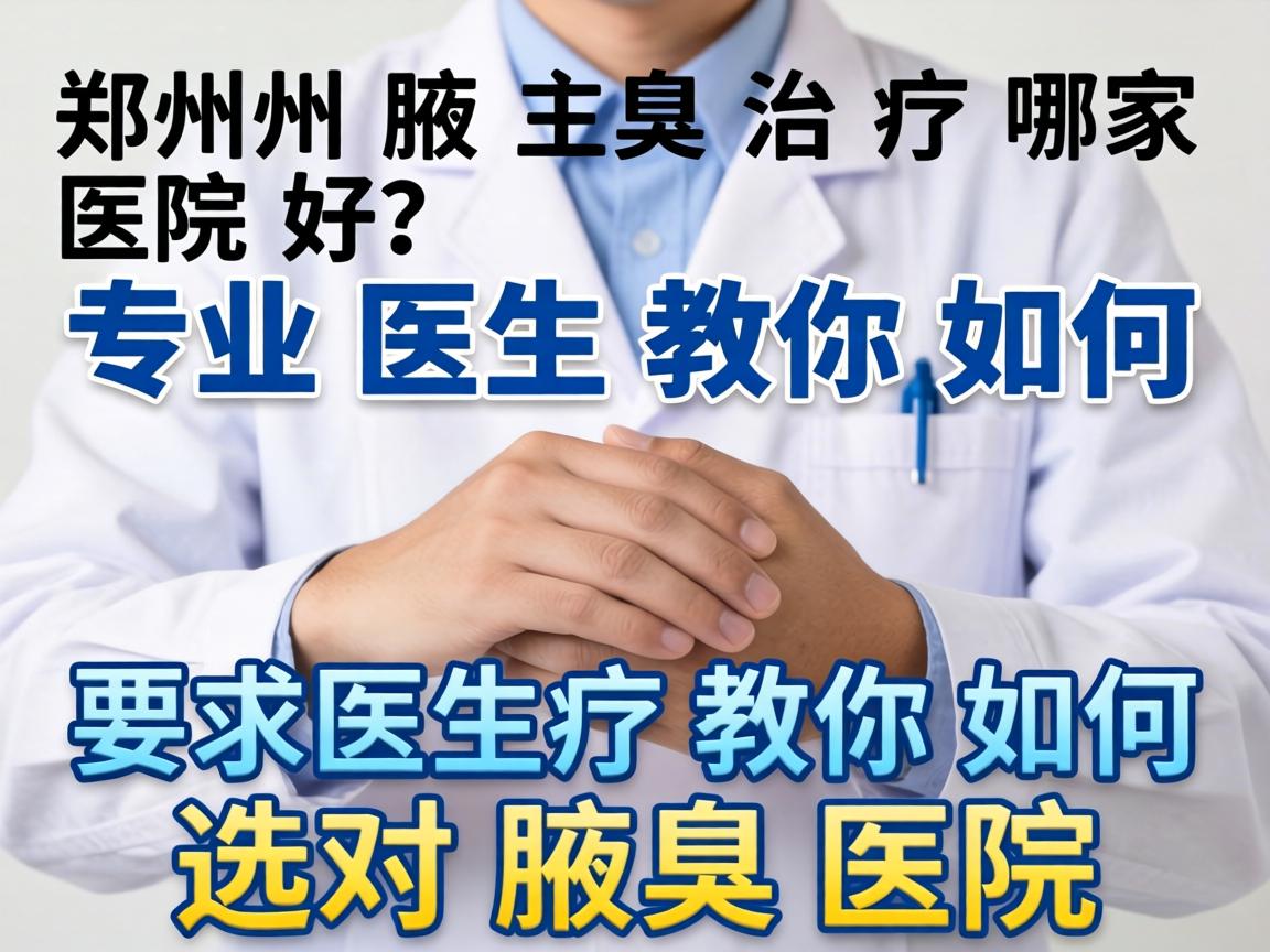 郑州腋臭治疗哪家医院好？专业医生教你如何选对腋臭医院