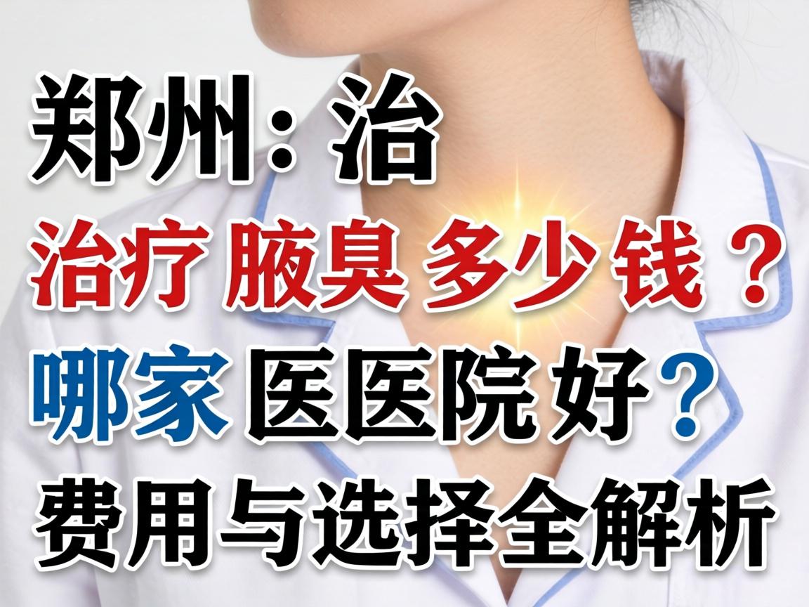 郑州治疗腋臭多少钱？哪家医院好？费用与选择全解析