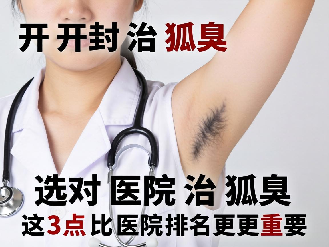 开封治狐臭，选对医院治狐臭，这3点比医院排名更重要