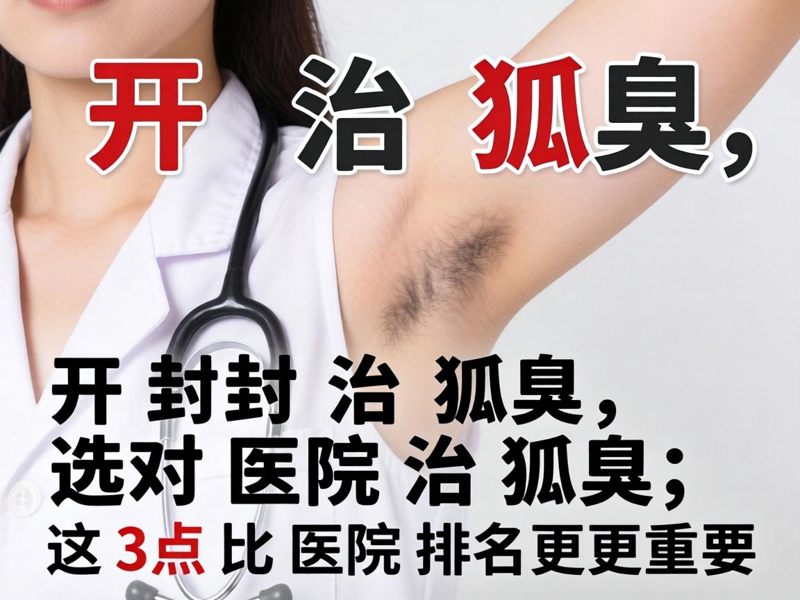 开封治狐臭，选对医院治狐臭，这3点比医院排名更重要