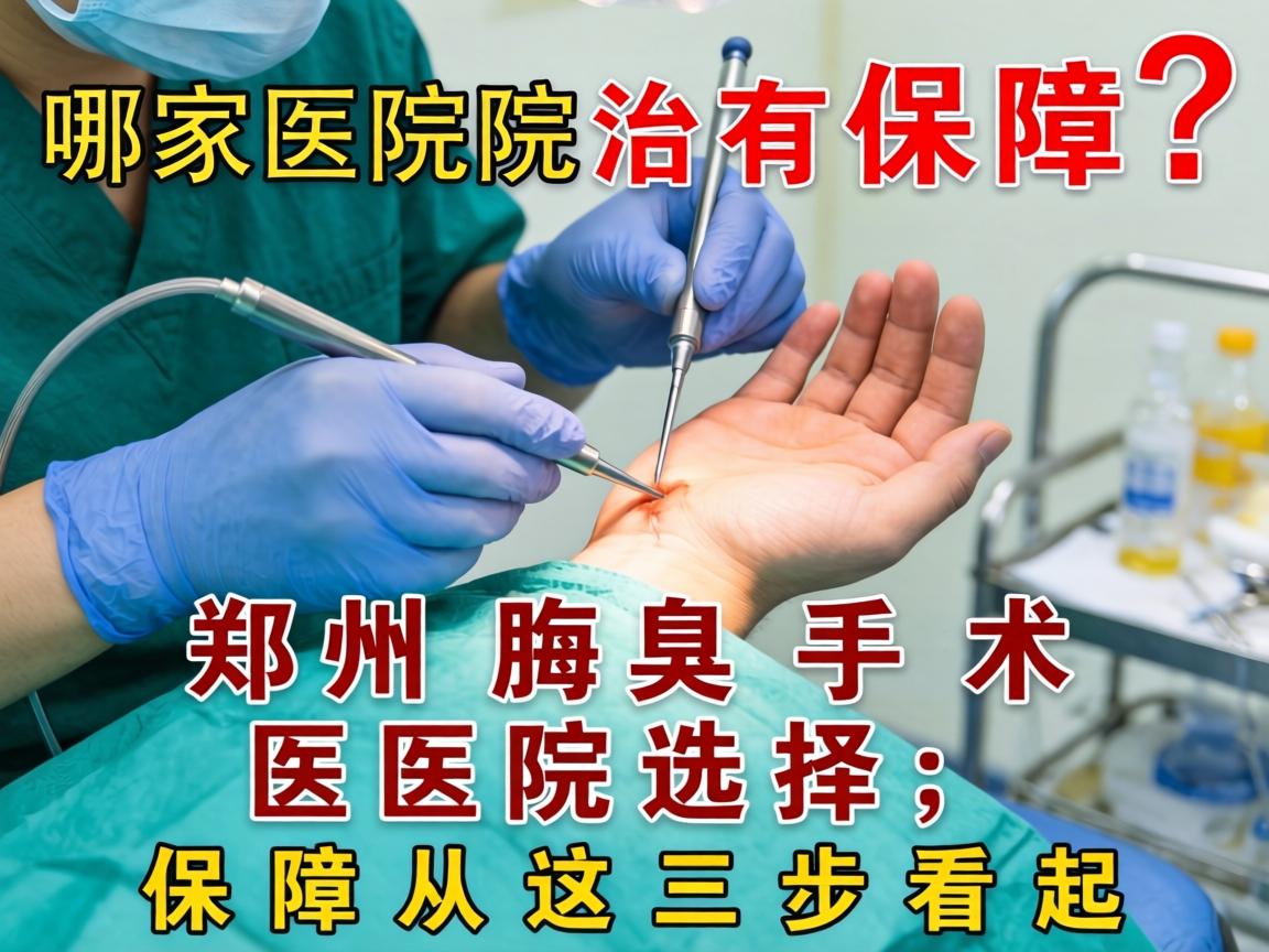 郑州狐臭手术哪家医院治有保障？郑州腋臭手术医院选择，保障从这三步看起