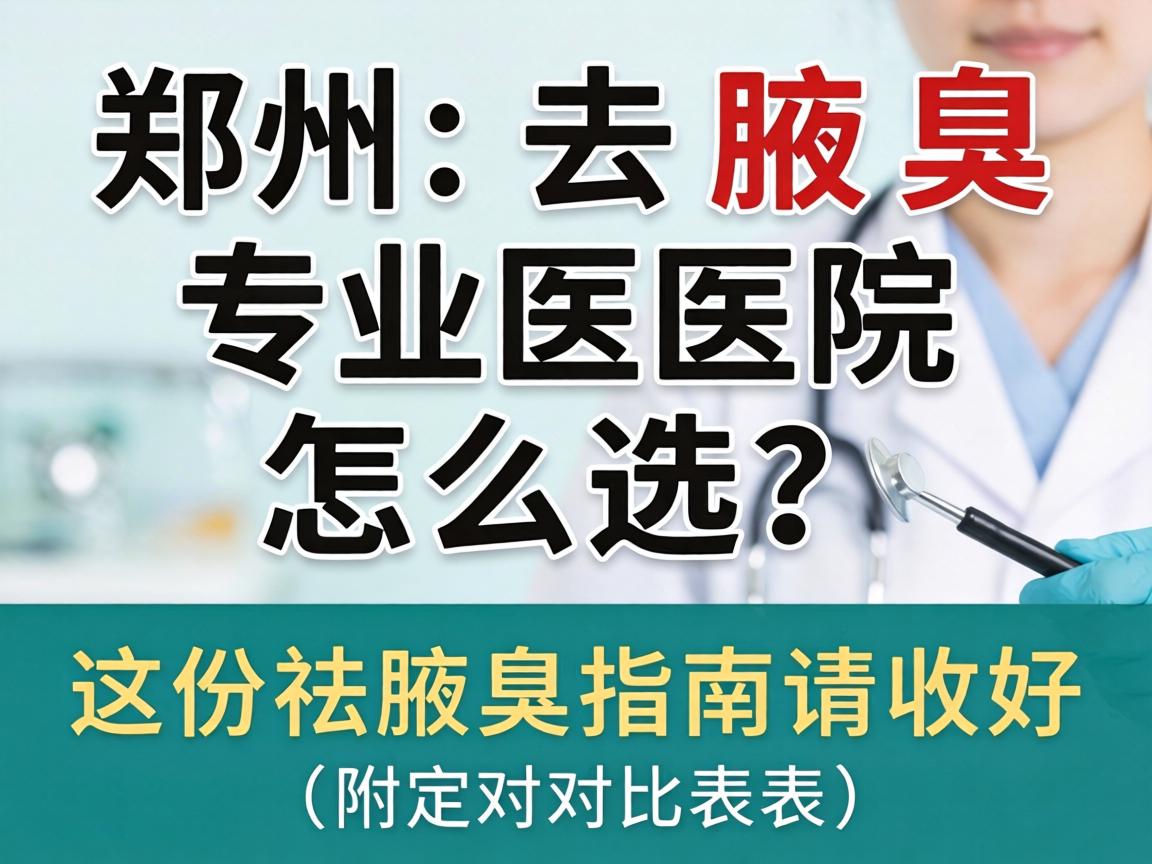 郑州去腋臭,专业医院怎么选?这份祛腋臭指南请收好(附对比表) 郑州去腋臭,专业医院怎么选?这份祛腋臭指南请收好(附对比表)