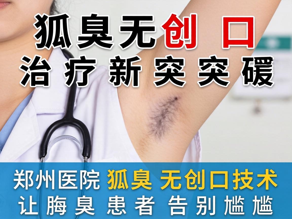 狐臭无创口治疗新突破，郑州医院狐臭无创口技术，让腋臭患者告别尴尬