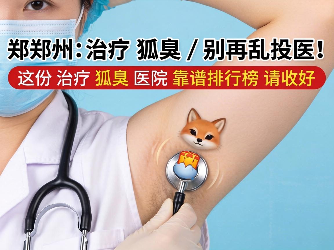 郑州治疗狐臭，别再乱投医！这份治疗狐臭医院靠谱排行榜请收好