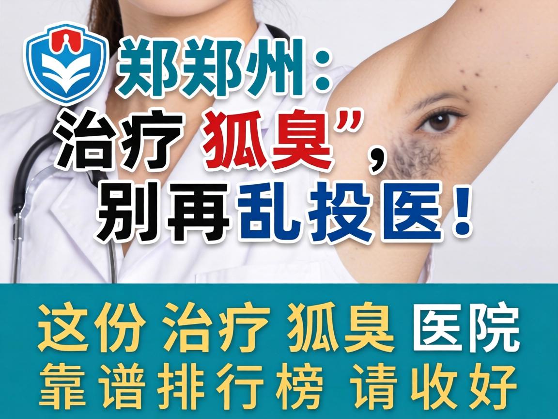 郑州治疗狐臭，别再乱投医！这份治疗狐臭医院靠谱排行榜请收好