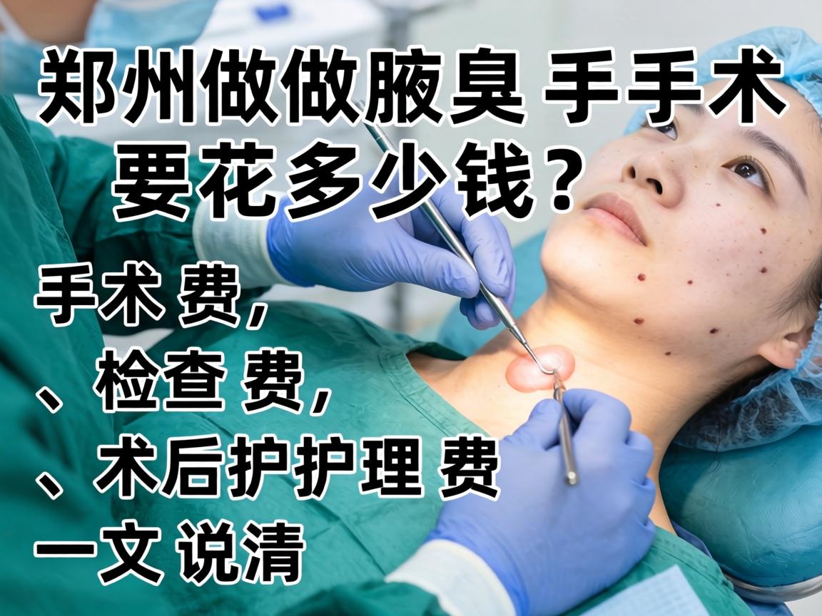 郑州做腋臭手术要花多少钱？手术费、检查费、术后护理费一文说清