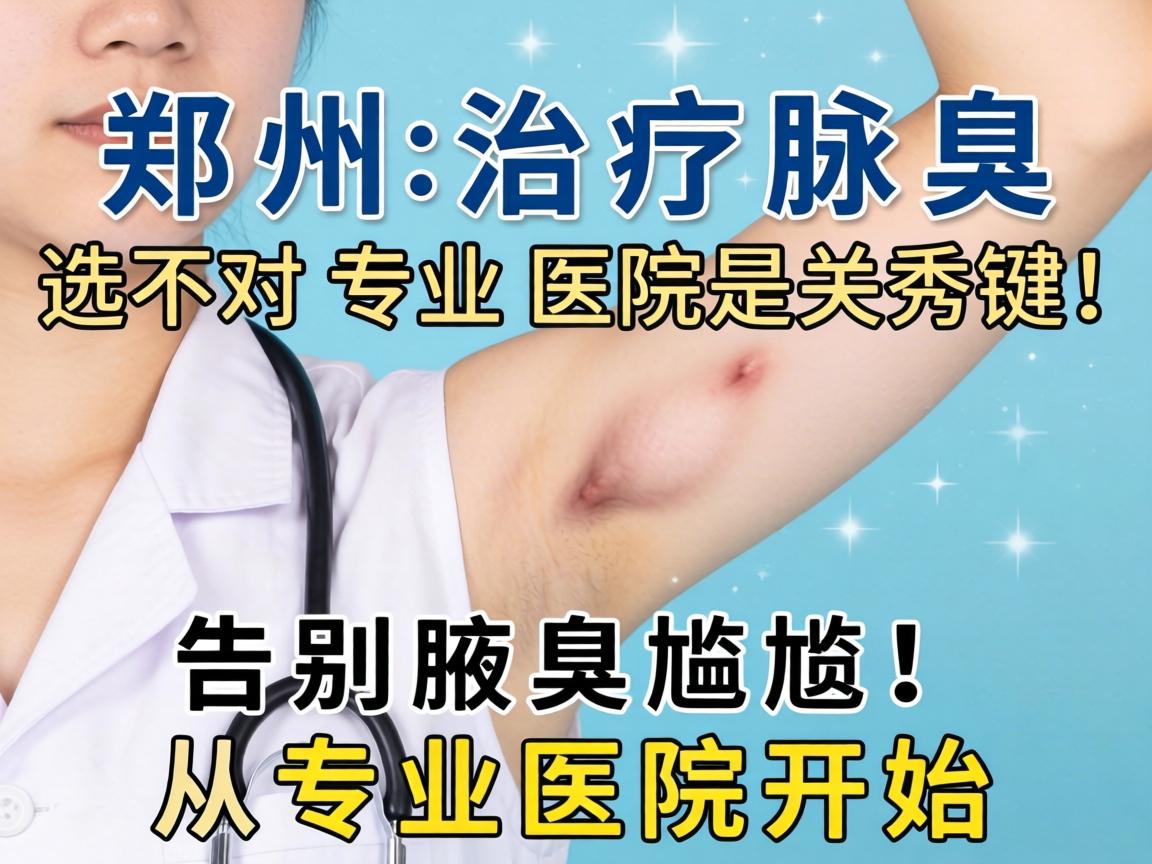 郑州治疗腋臭，选对专业医院是关键！告别腋臭尴尬，从专业医院开始