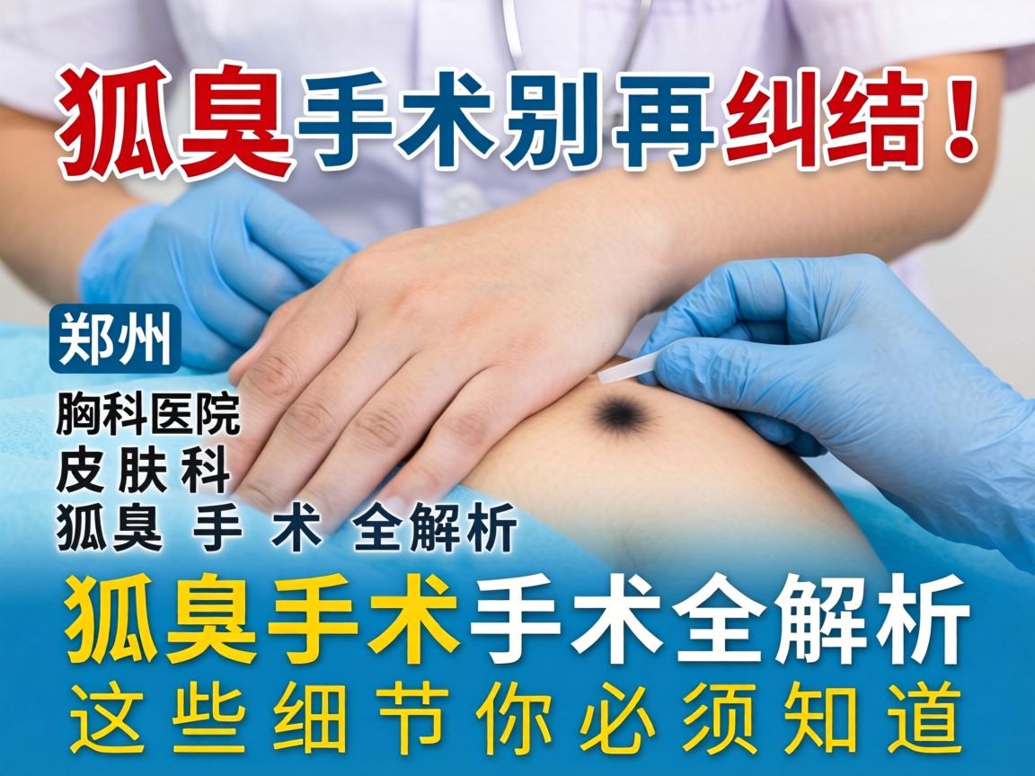 狐臭手术别再纠结!郑州胸科医院皮肤科狐臭手术全解析,狐臭手术这些细节你必须知道 狐臭手术别再纠结!郑州胸科医院皮肤科狐臭手术全解析,狐臭手术这些细节你必须知道