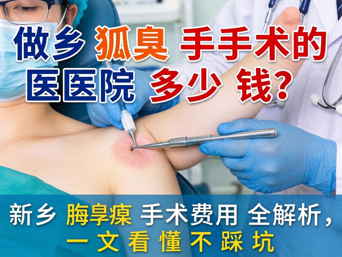 新乡做狐臭手术的医院多少钱？新乡腋臭手术费用全解析，一文看懂不踩坑
