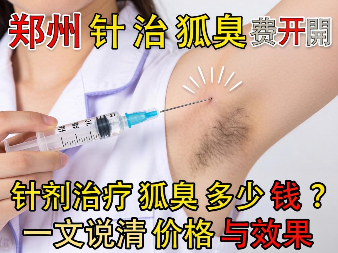 郑州针剂治狐臭费用公开，针剂治疗狐臭多少钱？一文说清价格与效果