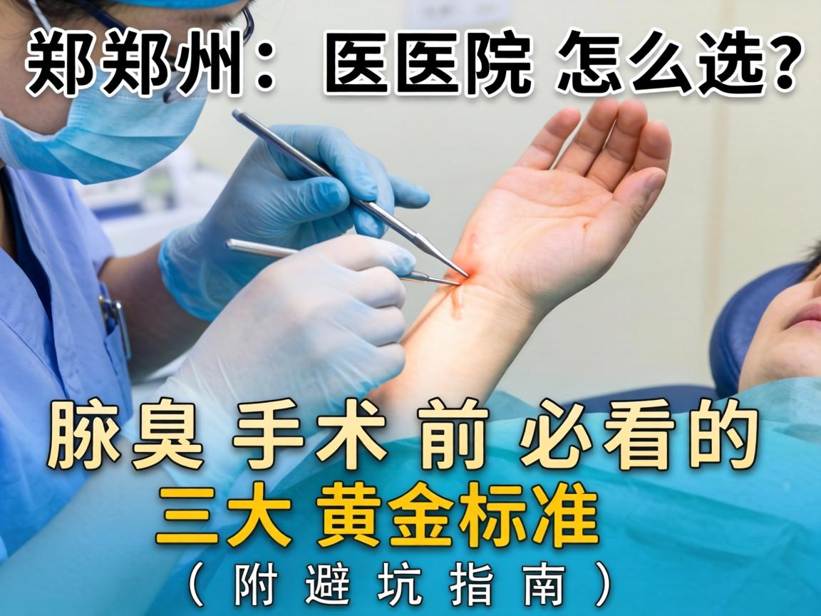 郑州腋臭手术医院怎么选？腋臭手术前必看的三大黄金标准（附避坑指南）