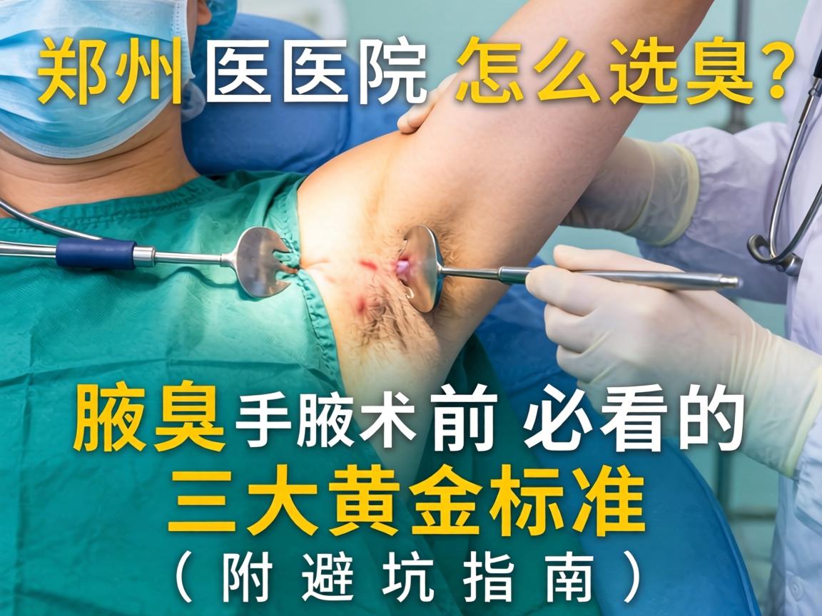 郑州腋臭手术医院怎么选？腋臭手术前必看的三大黄金标准（附避坑指南）