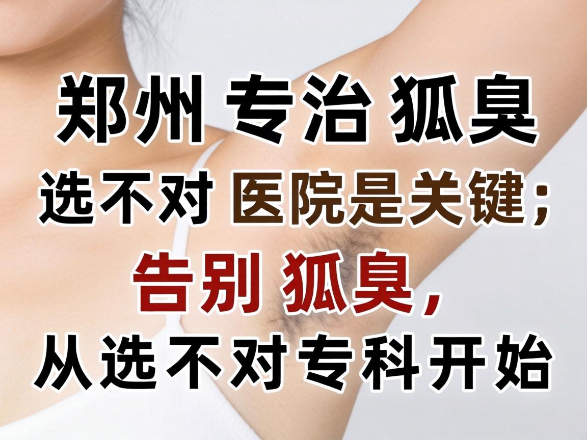 郑州专治狐臭，选对医院是关键，告别狐臭，从选对专科开始