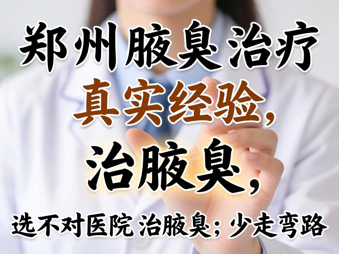 郑州腋臭治疗真实经验，治腋臭，选对医院治腋臭，少走弯路
