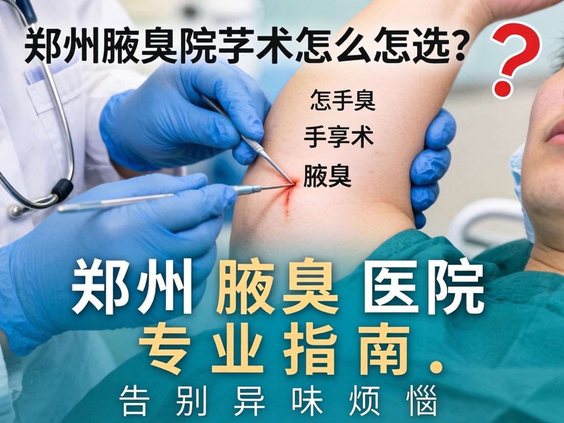 郑州腋臭手术医院怎么选？郑州腋臭医院专业指南，告别异味烦恼