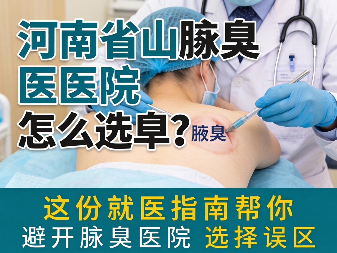 河南省腋臭医院怎么选？这份就医指南帮你避开腋臭医院选择误区